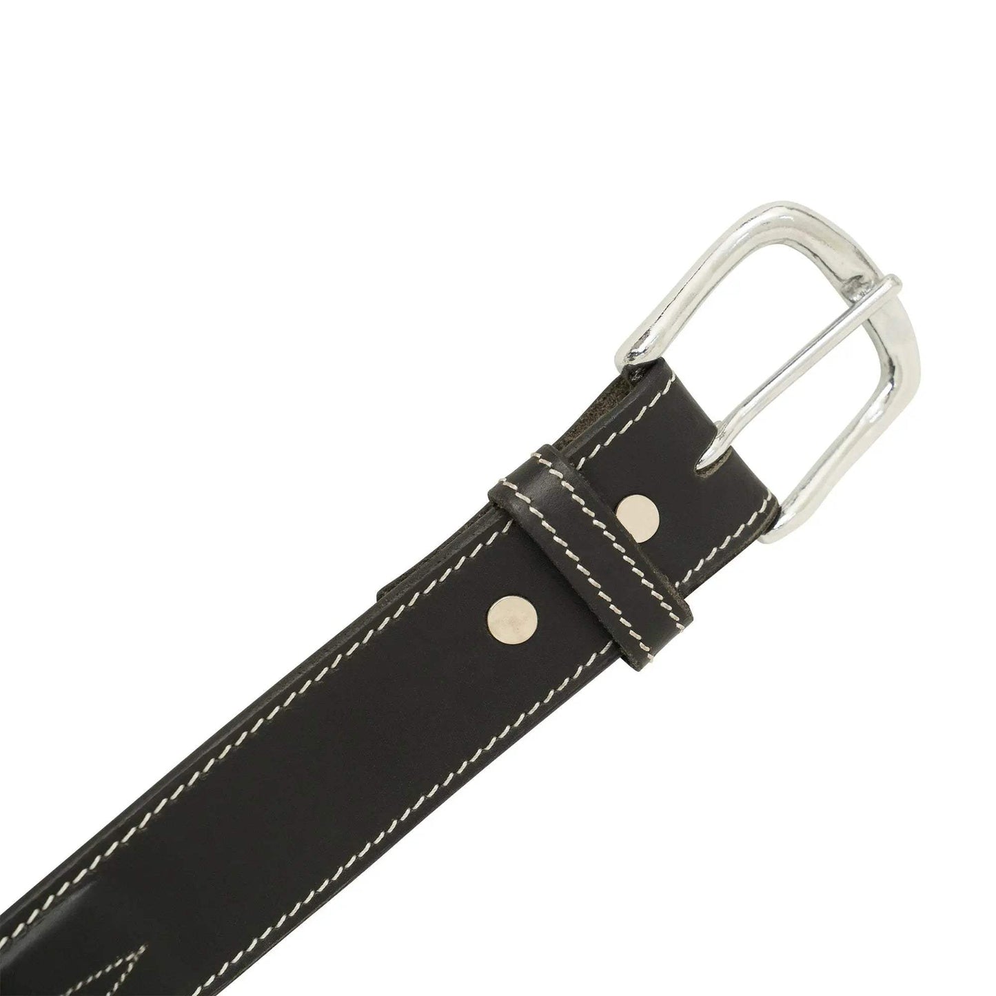 Huntley Fancy Stitched Ladies 1.5" Inch wide belt, Black - Huntley Equestrian - Flyclothing LLC