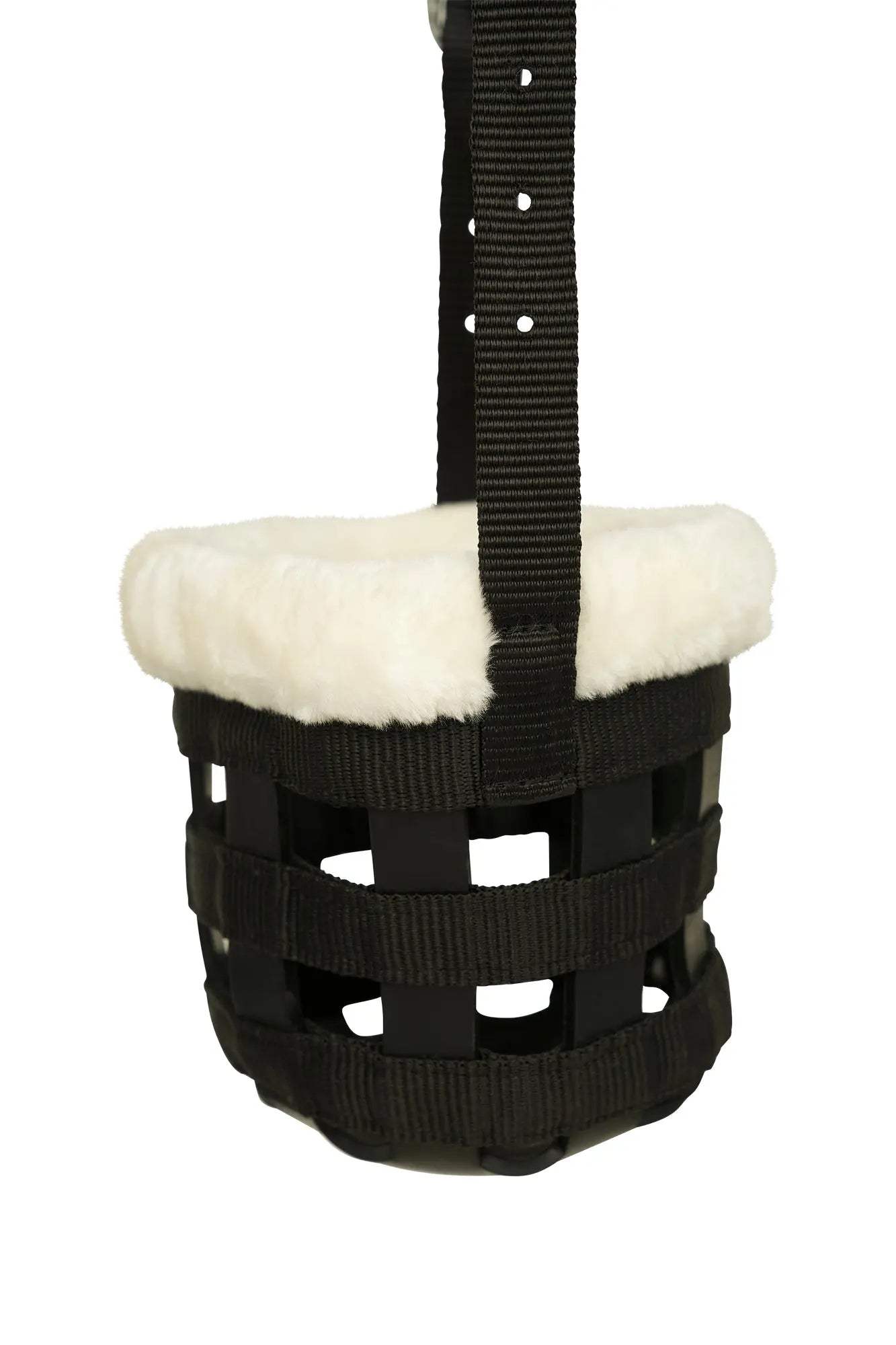 Huntley Fleece Padded Nylon Grazing Muzzle, Black