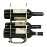 Huntley Horseshoe 3-Bottle Wine Rack, Aluminum Silver Finish - Huntley Equestrian - Flyclothing LLC