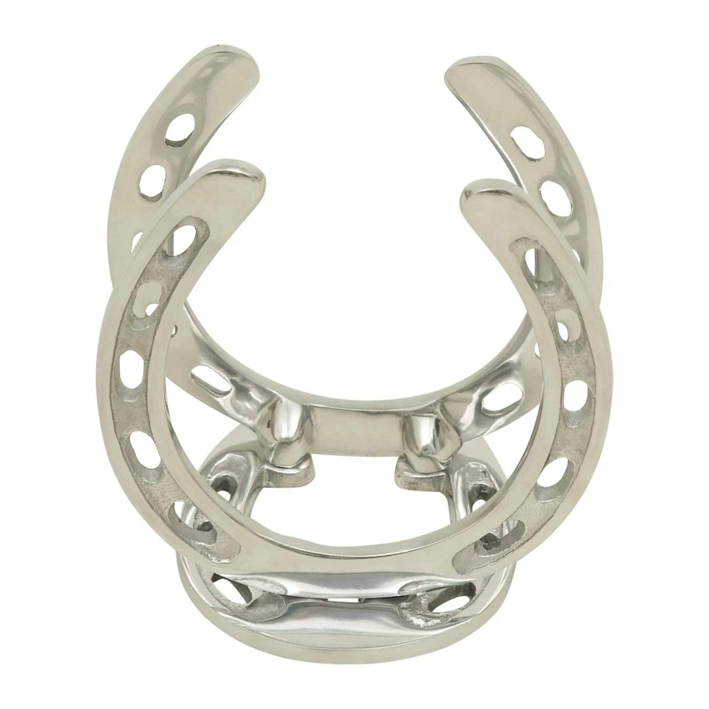 Huntley Horseshoe Napkin Holder, Aluminum Silver Finish - Huntley Equestrian - Flyclothing LLC