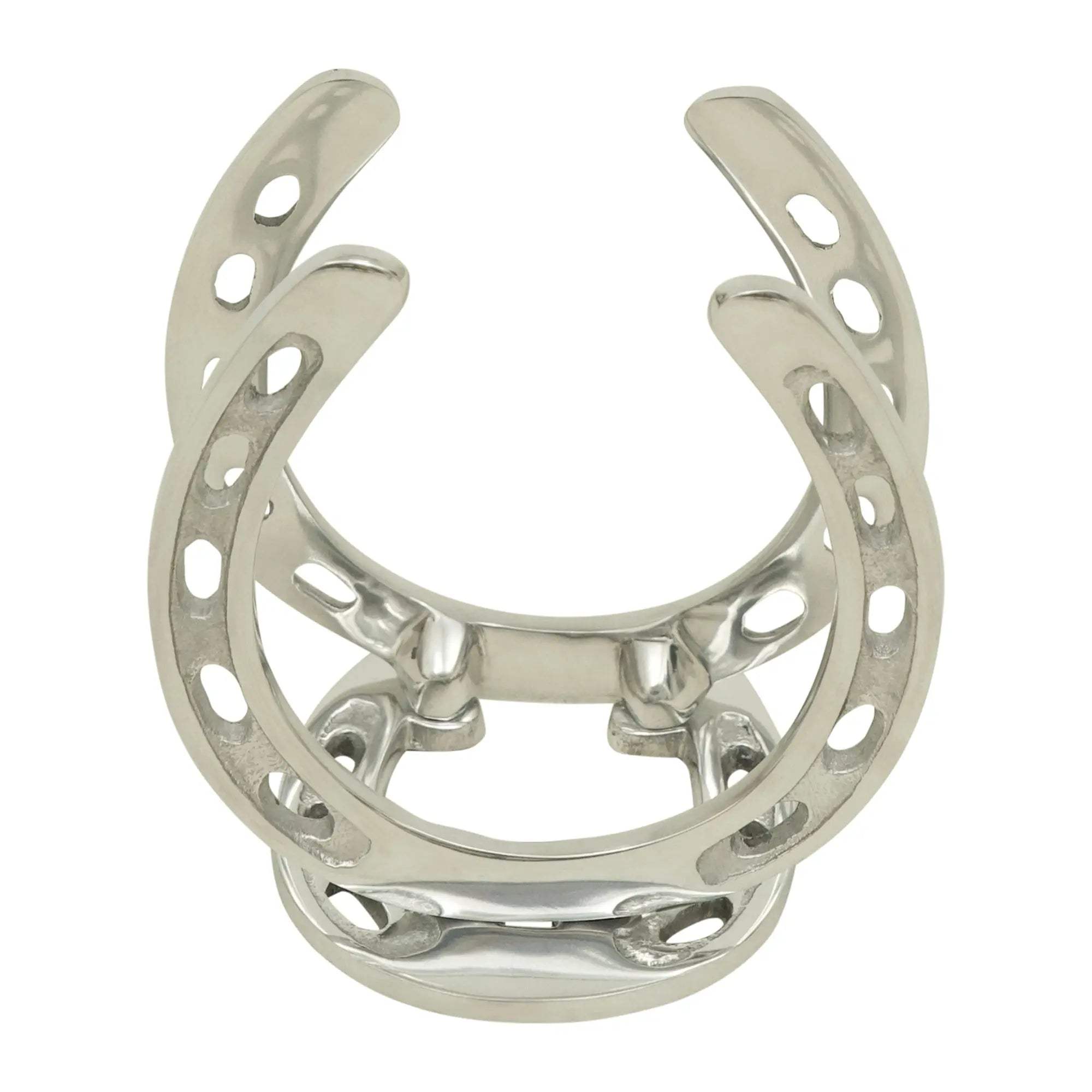 Huntley Horseshoe Napkin Holder, Aluminum Silver Finish - Huntley Equestrian - Flyclothing LLC