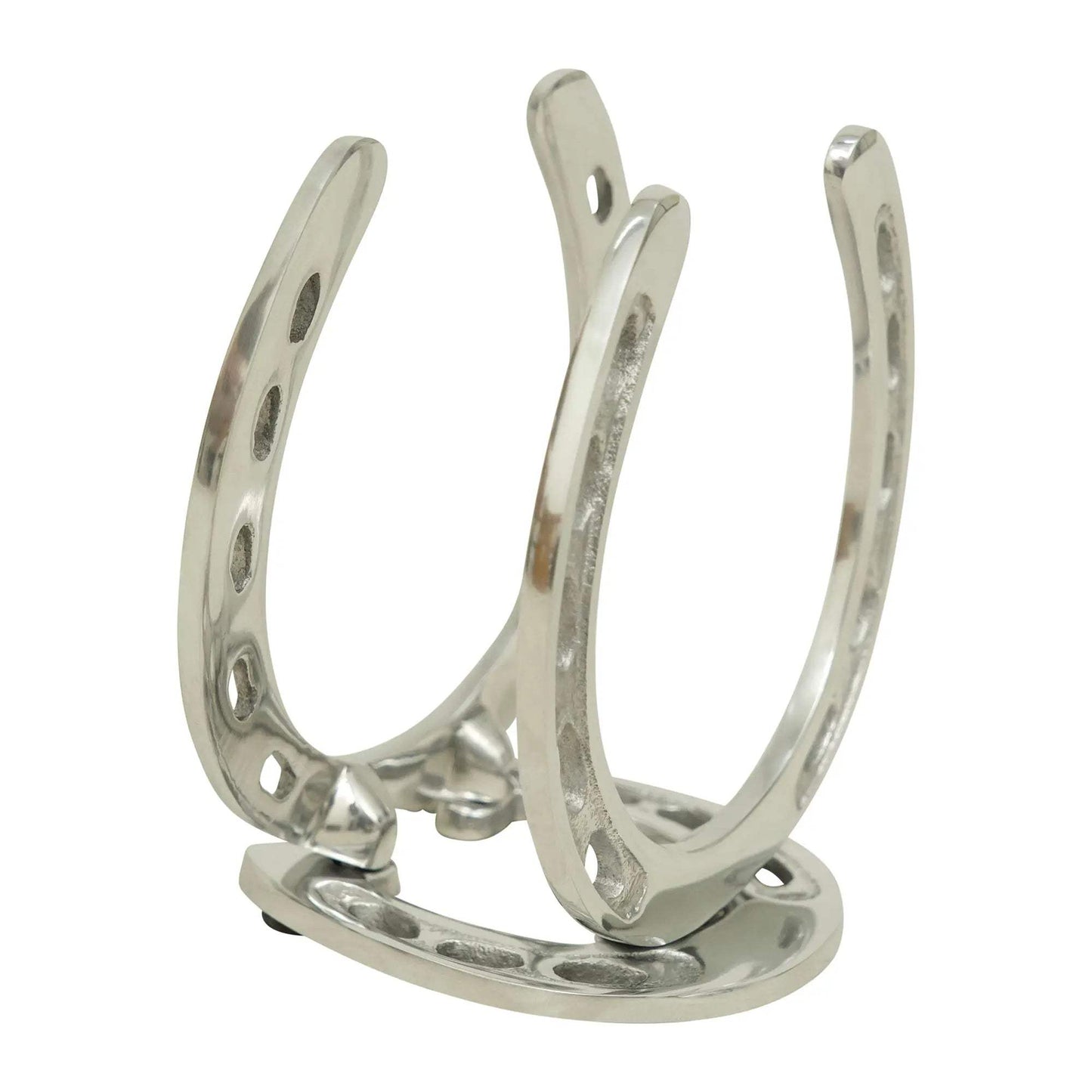 Huntley Horseshoe Napkin Holder, Aluminum Silver Finish - Huntley Equestrian - Flyclothing LLC