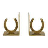 Huntley Horse shoe Bookends, Pair, Brass Antique Finish - Huntley Equestrian - Flyclothing LLC