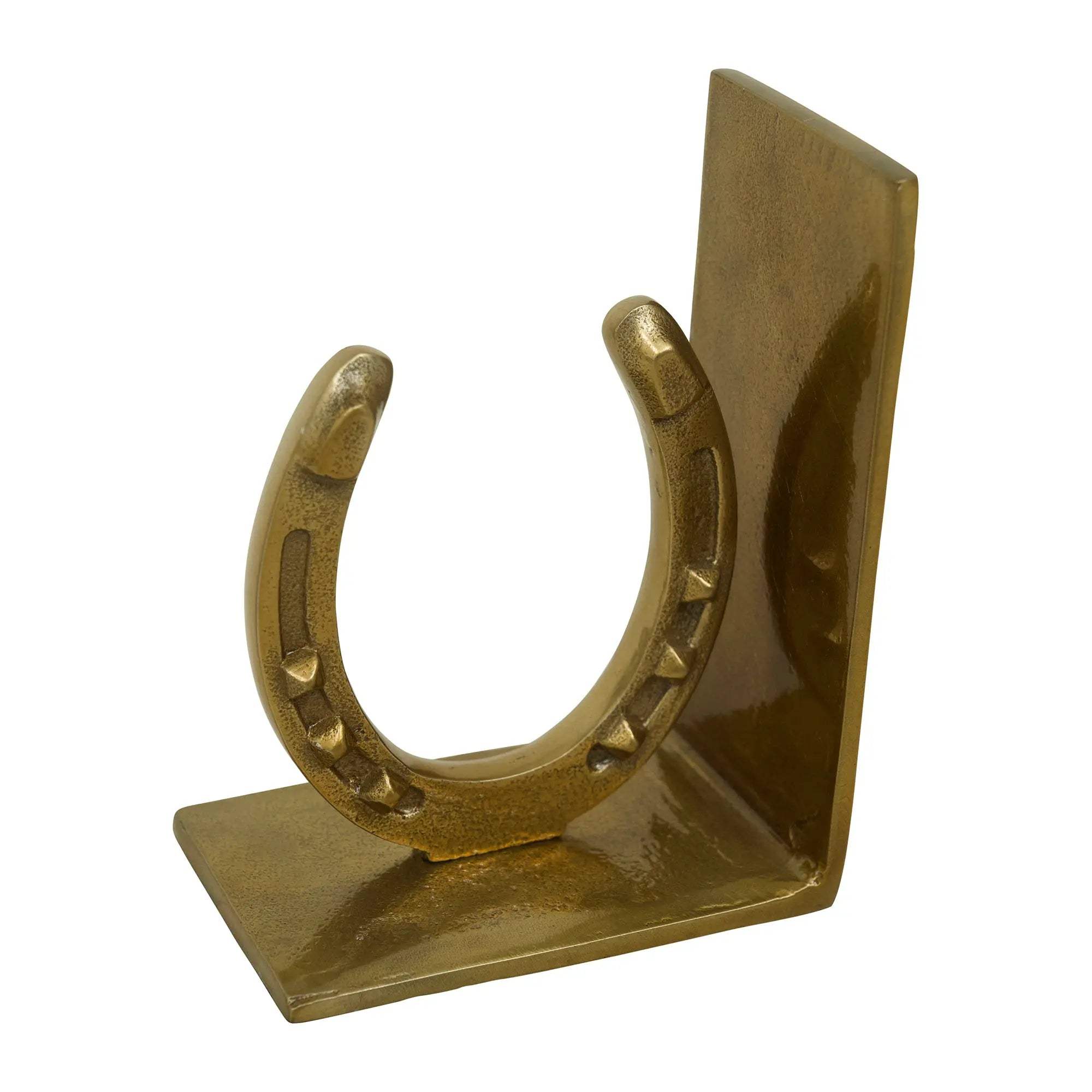 Huntley Horse shoe Bookends, Pair, Brass Antique Finish - Huntley Equestrian - Flyclothing LLC