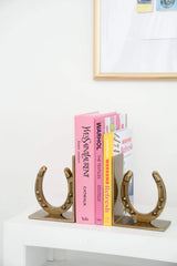 Huntley Horse shoe Bookends, Pair, Brass Antique Finish - Huntley Equestrian - Flyclothing LLC