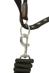 Huntley Nylon Halter and Removable Lead with Snap, Black - Huntley Equestrian - Flyclothing LLC