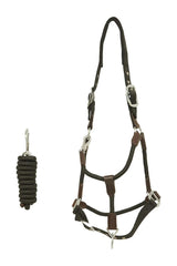 Huntley Nylon Halter and Removable Lead with Snap, Black - Huntley Equestrian - Flyclothing LLC