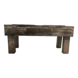 Huntley Pet Berjen Table Elevated Double Bowl Pet Feeder, Brown Wash - Huntley Equestrian - Flyclothing LLC