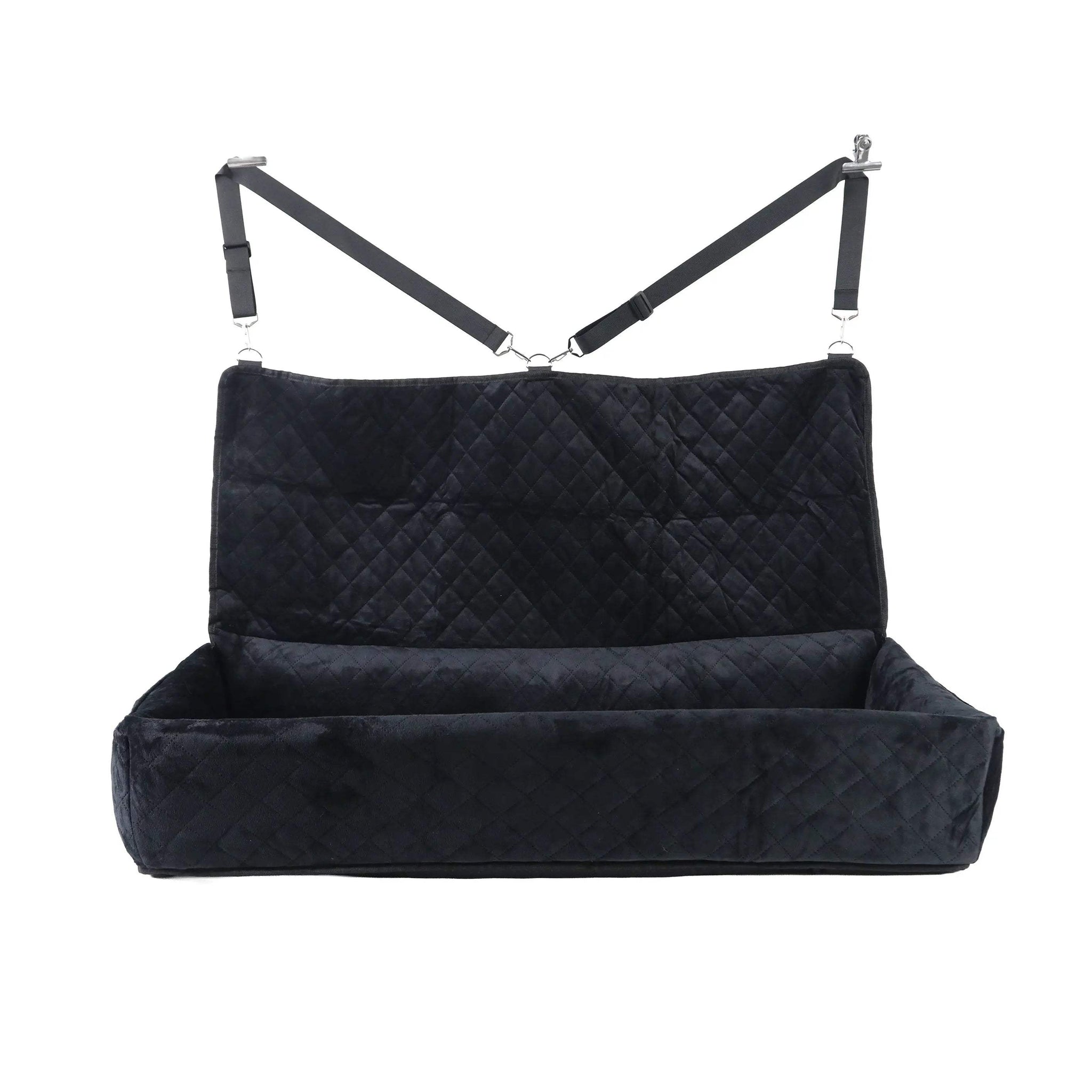 Huntley Pet Dog Car Seat for Large Dogs, Pet Booster Back Set Bed, Black - Huntley Equestrian - Flyclothing LLC