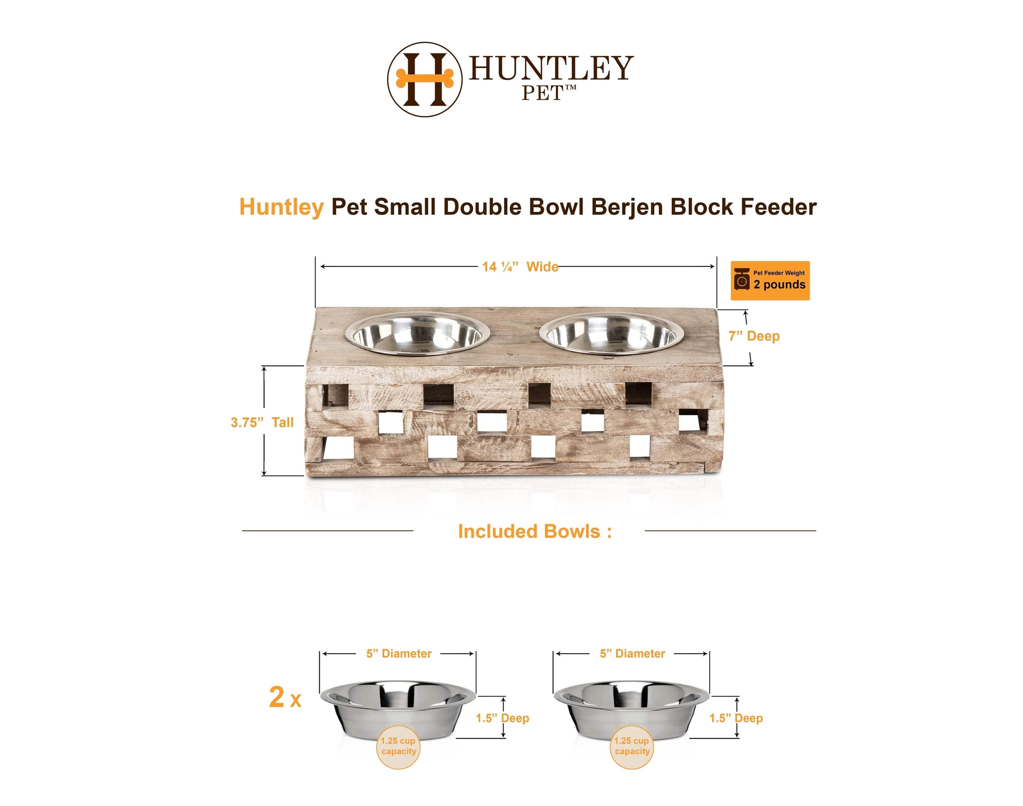 Huntley Pet Elevated Dog and Cat Double Bowl Feeder - Huntley Equestrian - Flyclothing LLC