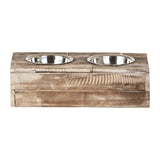 Huntley Pet Elevated Dog and Cat Double Bowl Feeder - Huntley Equestrian - Flyclothing LLC