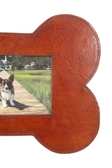 Huntley Pet Leather Bone Shaped Picture Frame, 4x6 - Huntley Equestrian - Flyclothing LLC
