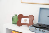 Huntley Pet Leather Bone Shaped Picture Frame, 4x6 - Huntley Equestrian - Flyclothing LLC
