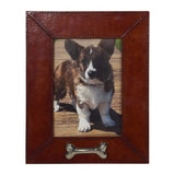 Huntley Pet Leather Picture Frame with Silver Bone Accent - Huntley Equestrian - Flyclothing LLC