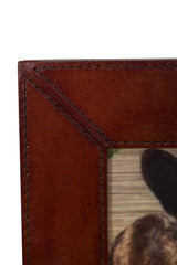 Huntley Pet Leather Picture Frame with Silver Bone Accent - Huntley Equestrian - Flyclothing LLC
