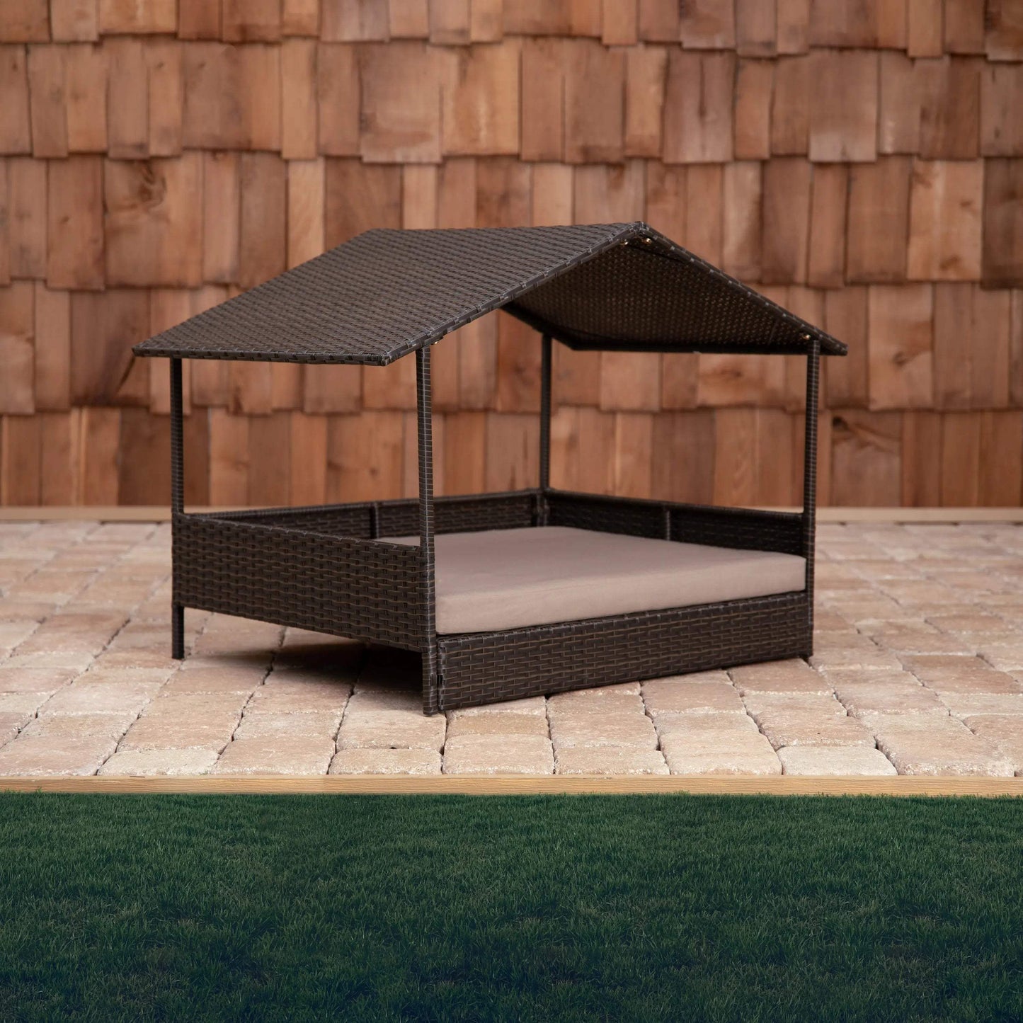 Huntley Pet Rattan Wicker Indoor Outdoor Cabana Raised Pet Bed - Huntley Equestrian - Flyclothing LLC