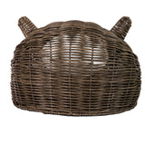 Huntley Pet Wicker Cat Shaped Play House Pet Bed with Cushion - Huntley Equestrian - Flyclothing LLC