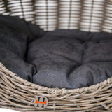 Huntley Pet Wicker Cat Shaped Play House Pet Bed with Cushion - Huntley Equestrian - Flyclothing LLC