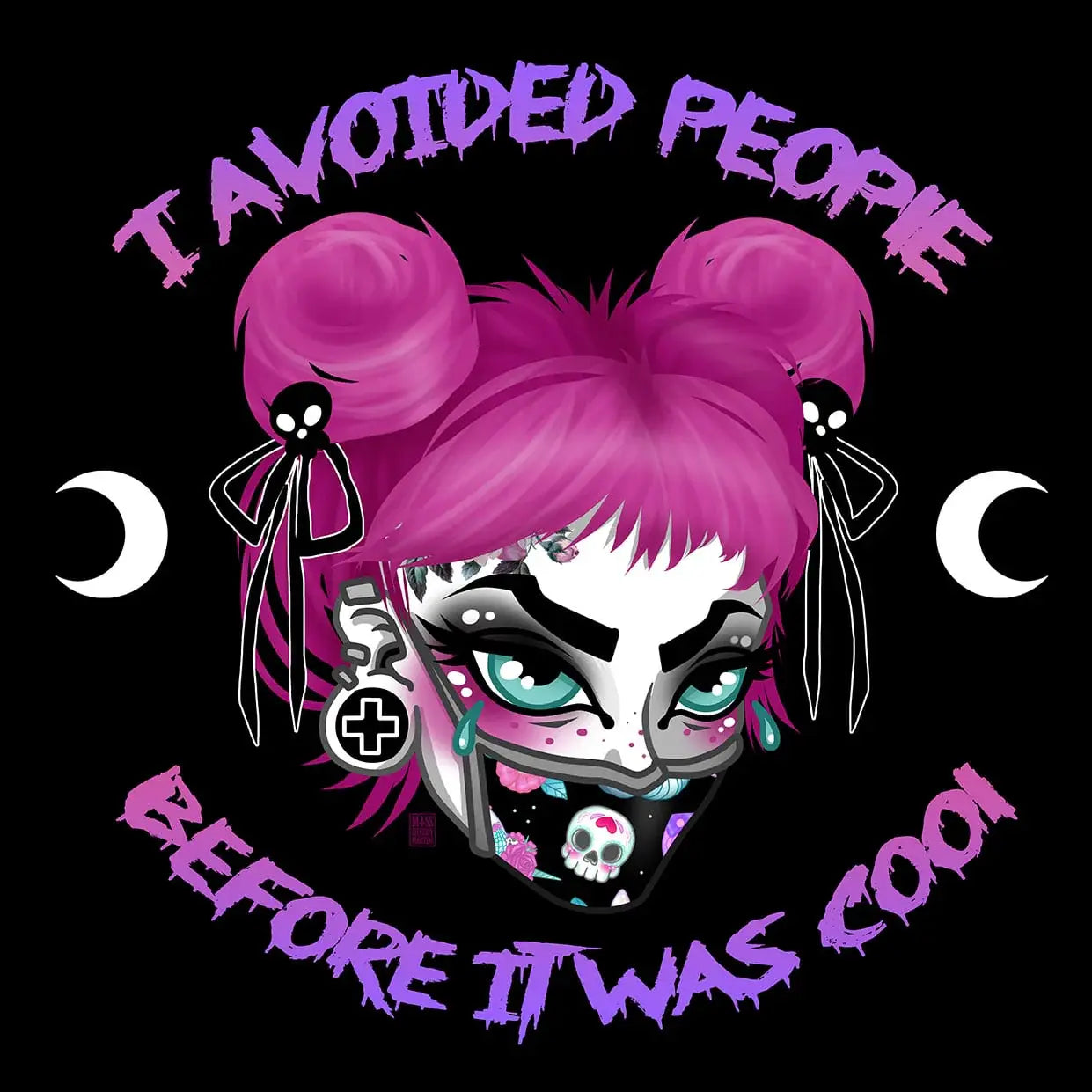 Black Market Art Company I Avoided People Pink Print - Black Market Art Company - Flyclothing LLC