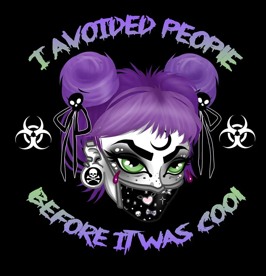 Black Market Art Company I Avoided People Purple Print - Black Market Art Company - Flyclothing LLC