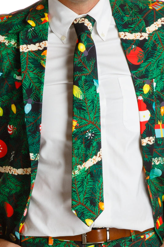 The Christmas Tree Camo | Christmas Tree Print Tie - Shinesty