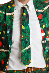 The Christmas Tree Camo | Christmas Tree Print Tie - Shinesty