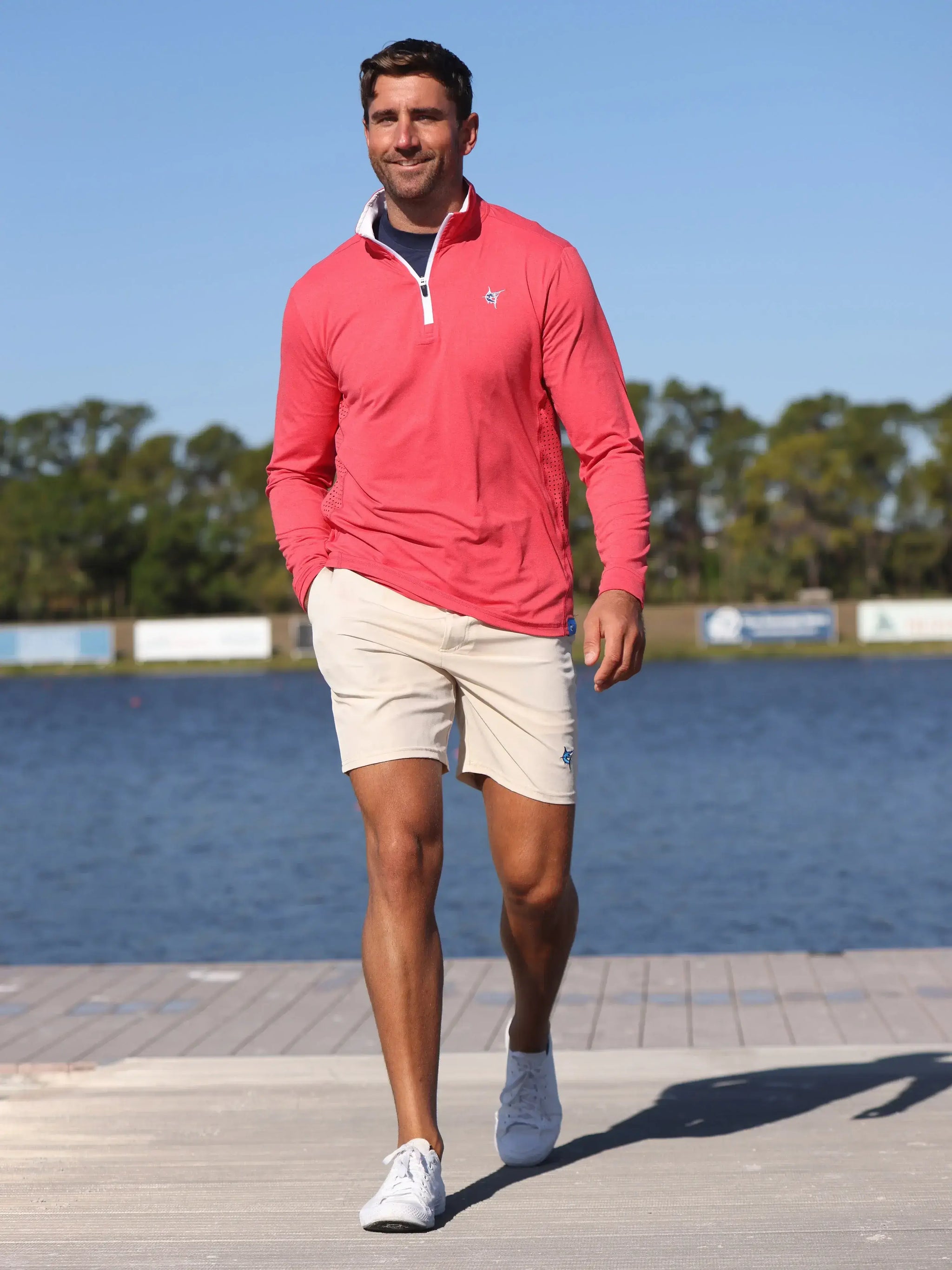 Monterey Performance Quarter Zip - White Water Life - Flyclothing LLC