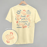 Book Girl Summer Colorful (Back Print)