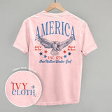 America Red & Blue Eagle (Back Print) - Ivy + Cloth