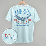 America Red & Blue Eagle (Back Print) - Ivy + Cloth - Flyclothing LLC
