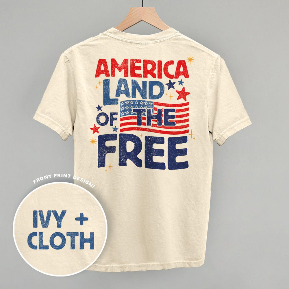 America Land Of The Free Distressed (Back Print) - Ivy + Cloth