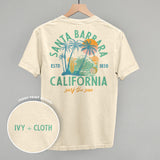 Santa Barbara, CA Surf The Sun (Back Print) - Ivy + Cloth