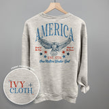 America Red & Blue Eagle (Back Print) - Ivy + Cloth