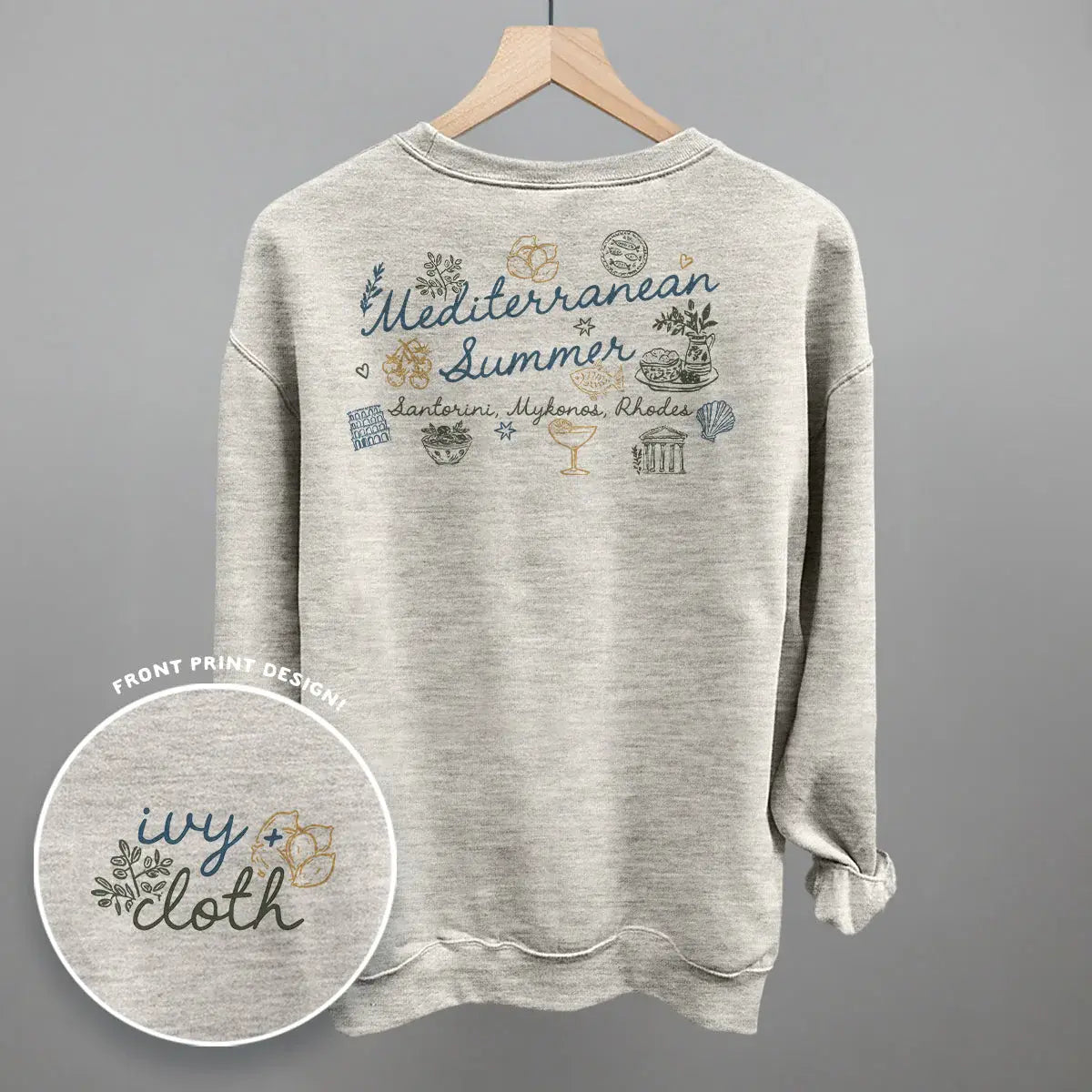 Mediterranean Summer Doodles (Back Print) - Ivy + Cloth - Flyclothing LLC