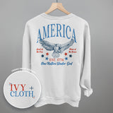 America Red & Blue Eagle (Back Print) - Ivy + Cloth - Flyclothing LLC