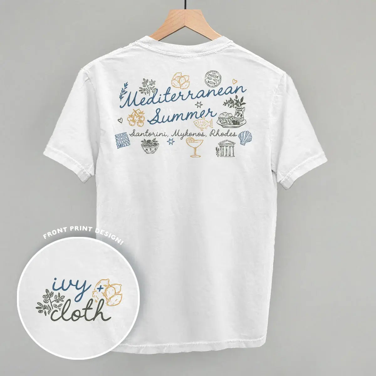 Mediterranean Summer Doodles (Back Print) - Ivy + Cloth - Flyclothing LLC