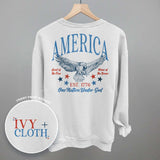 America Red & Blue Eagle (Back Print) - Ivy + Cloth - Flyclothing LLC