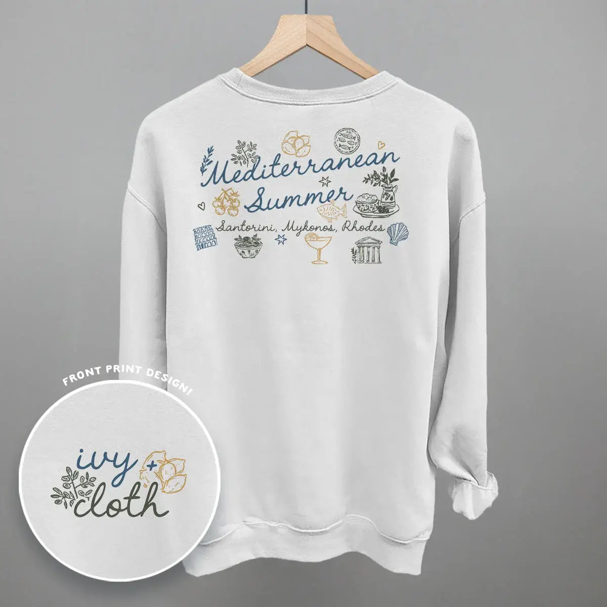 Mediterranean Summer Doodles (Back Print) - Ivy + Cloth - Flyclothing LLC