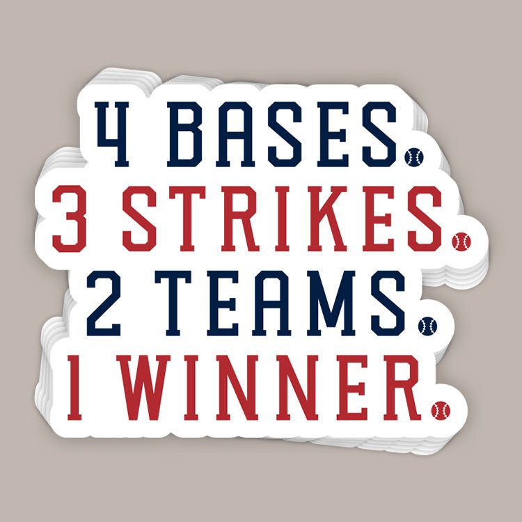 4,3,2,1 Baseball Decal - Ivy + Cloth
