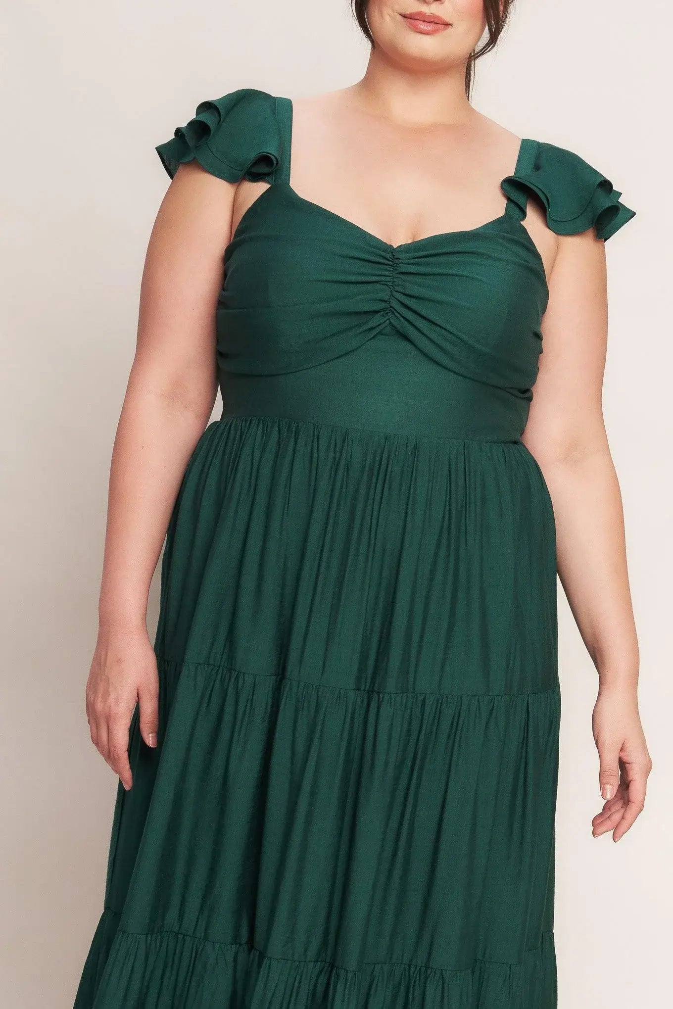 SUMMER MILK FOREST GREEN WOVEN MAXI DRESS - Flying Tomato - Flyclothing LLC
