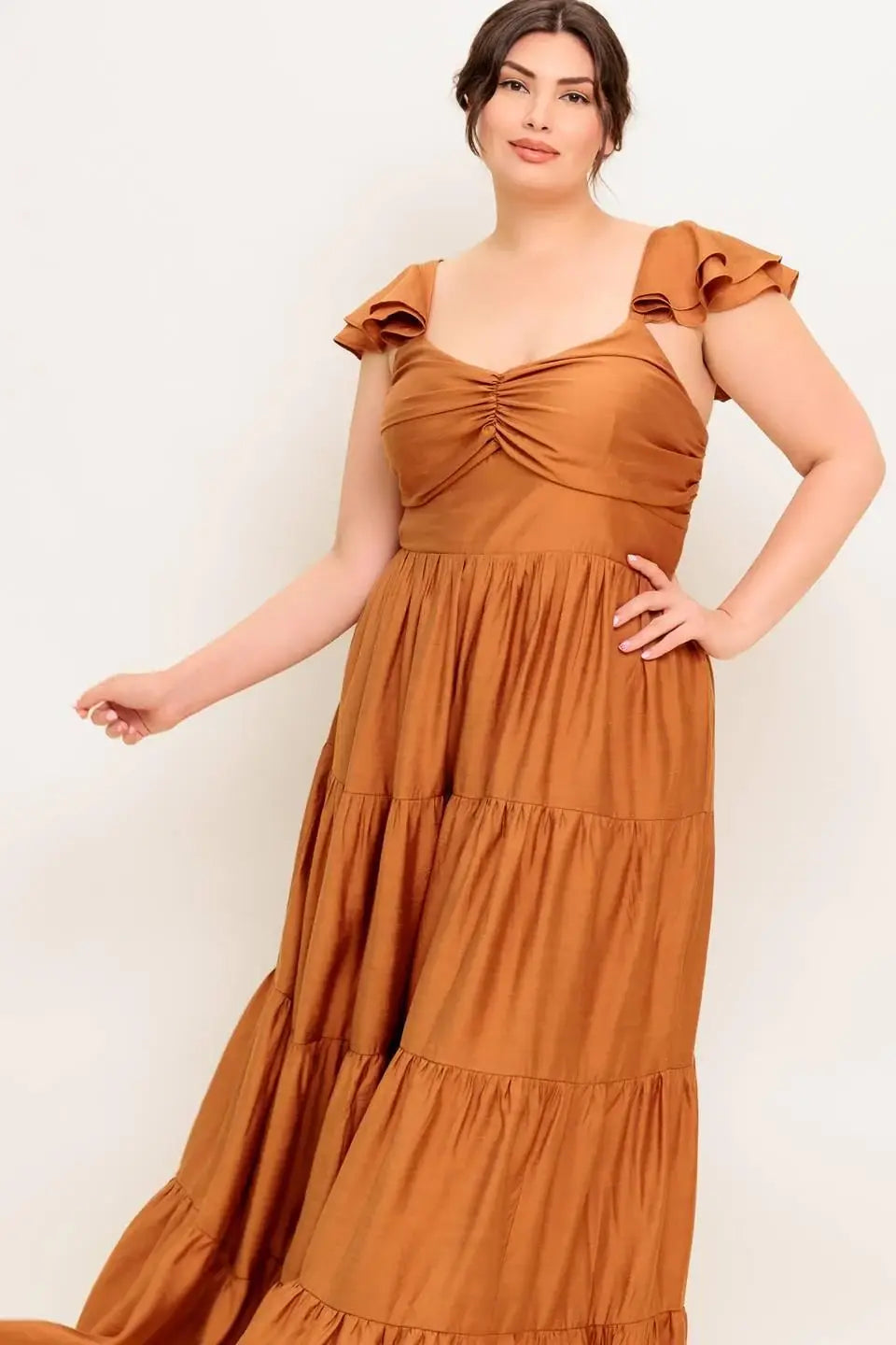SUMMER MILK RUST WOVEN MAXI DRESS - Flying Tomato - Flyclothing LLC