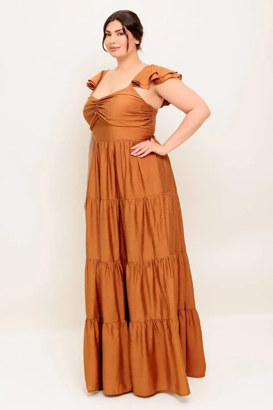 SUMMER MILK RUST WOVEN MAXI DRESS - Flying Tomato - Flyclothing LLC