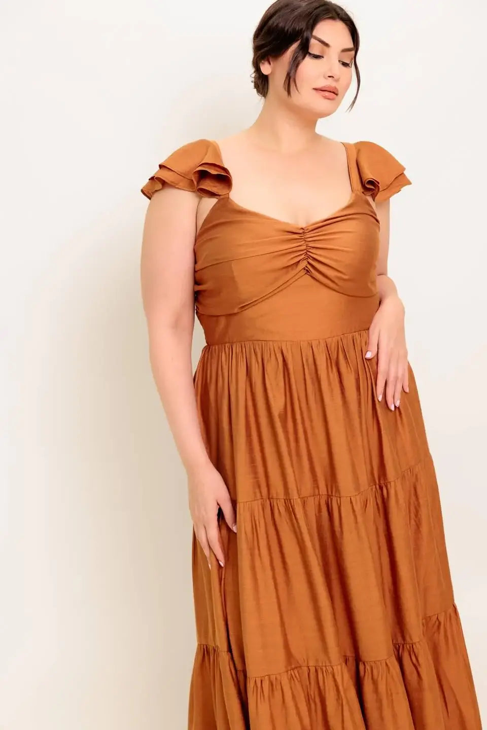 SUMMER MILK RUST WOVEN MAXI DRESS - Flying Tomato - Flyclothing LLC