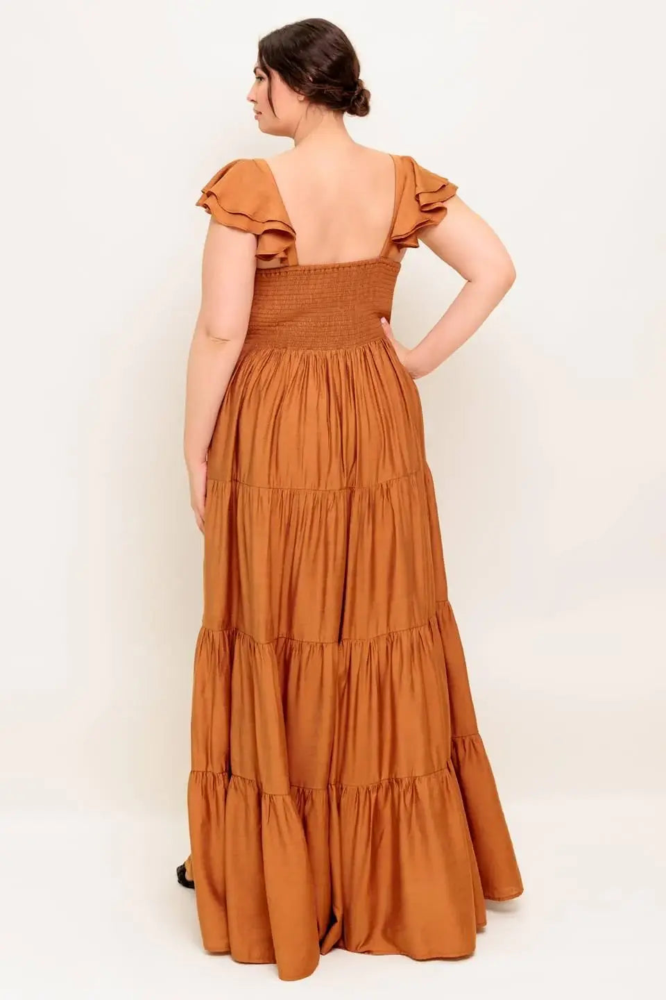 SUMMER MILK RUST WOVEN MAXI DRESS - Flying Tomato - Flyclothing LLC