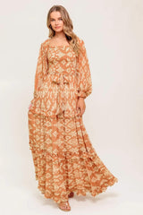 COSMOPOLITAN ELEGANCE WOVEN MAXI DRESS - Flying Tomato - Flyclothing LLC