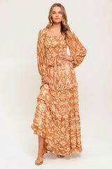 COSMOPOLITAN ELEGANCE WOVEN MAXI DRESS - Flying Tomato - Flyclothing LLC