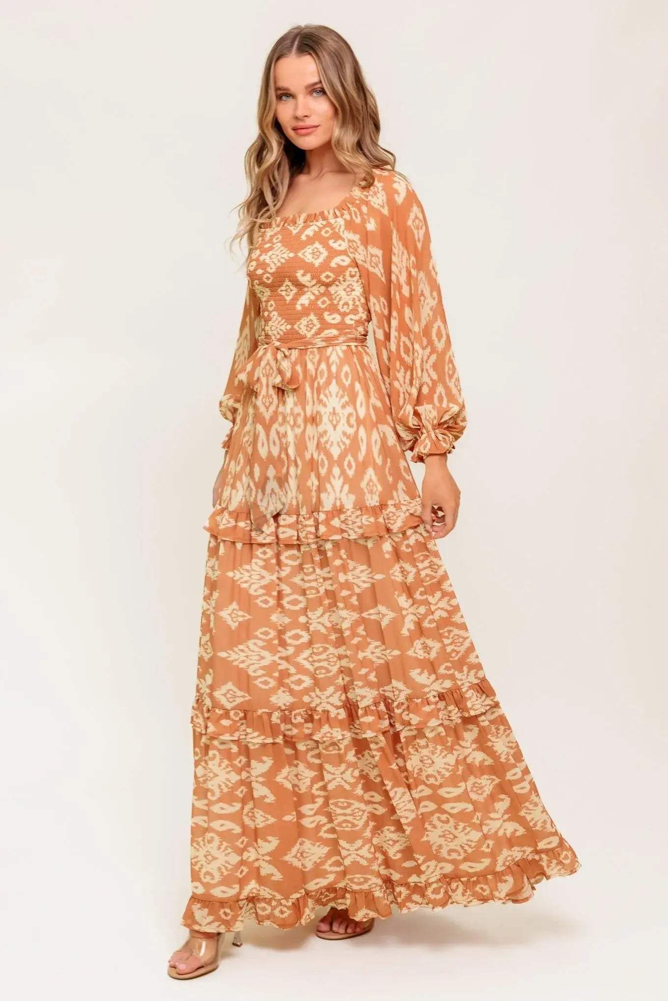 COSMOPOLITAN ELEGANCE WOVEN MAXI DRESS - Flying Tomato - Flyclothing LLC