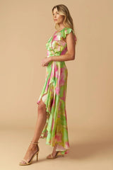 LA BEBE WOVEN SATIN MAXI DRESS - Flying Tomato - Flyclothing LLC