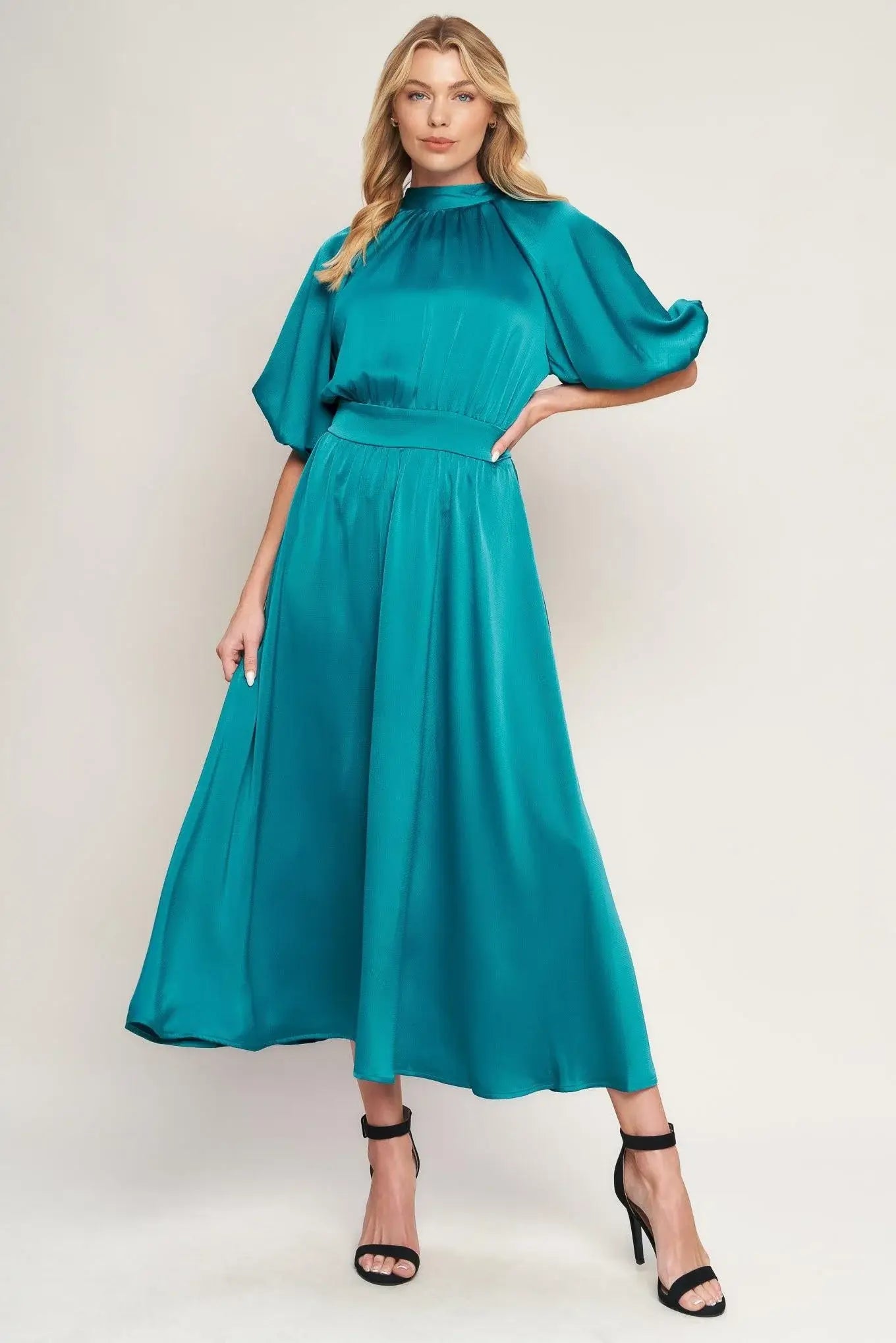 PETAL PROWESS WOVEN MIDI DRESS - Flying Tomato - Flyclothing LLC