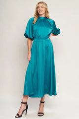 PETAL PROWESS WOVEN MIDI DRESS - Flying Tomato - Flyclothing LLC